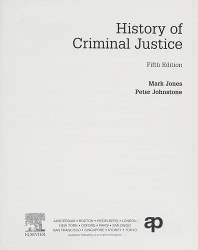 History of Criminal Justice Routledge
