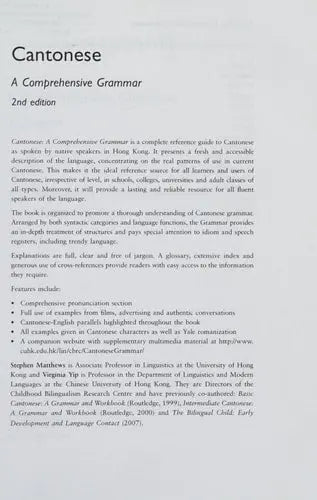 Cantonese A Comprehensive Grammar Routledge