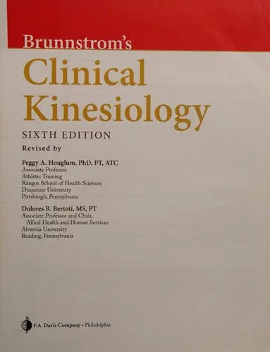 Brunnstrom's Clinical Kinesiology F.A. Davis