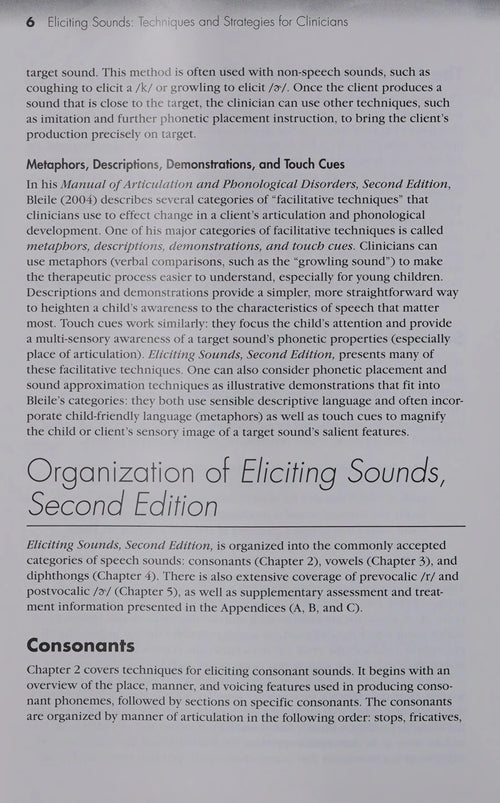 Eliciting Sounds: Techniques and Strategies for Clinicians by Secord