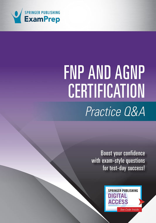 FNP and AGNP Certicication Practice Q&A by Springer Publishing Company – book cover