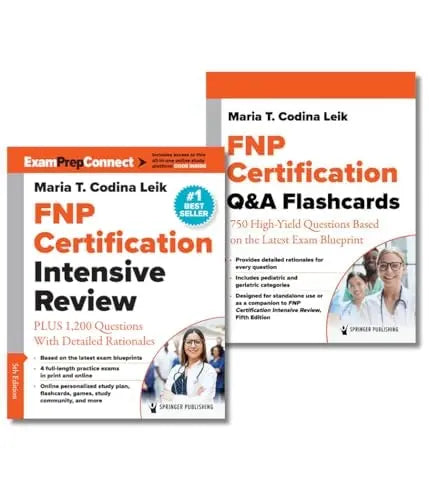 FNP Certification Intensive Review, Fifth Edition, and Q&A Flashcards Set Springer Publishing Company