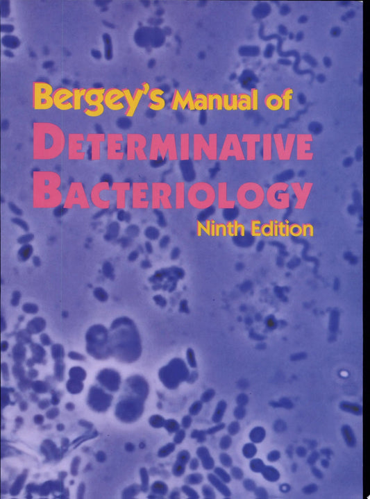 Bergey's Manual of Determinative Bacteriology by John G. Holt – book cover