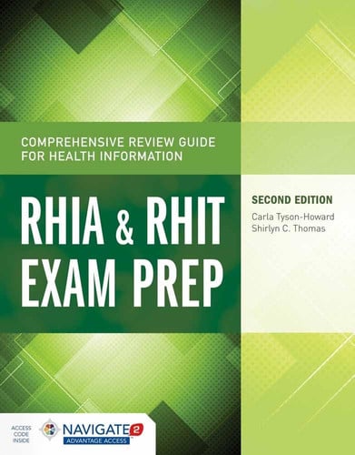 RHIA & RHIT Exam Prep Comprehensive Review Guide for Health Information by Carla Tyson-Howard – book cover