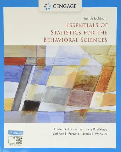 Essentials of Statistics for the Behavioral Sciences Cengage Learning