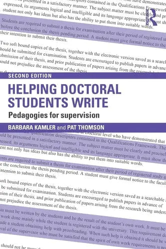 Helping Doctoral Students Write Pedagogies for Supervision