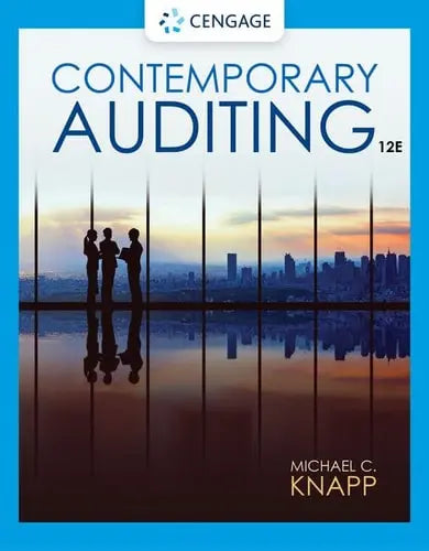 Contemporary Auditing Cengage