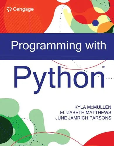 Programming with Python Cengage