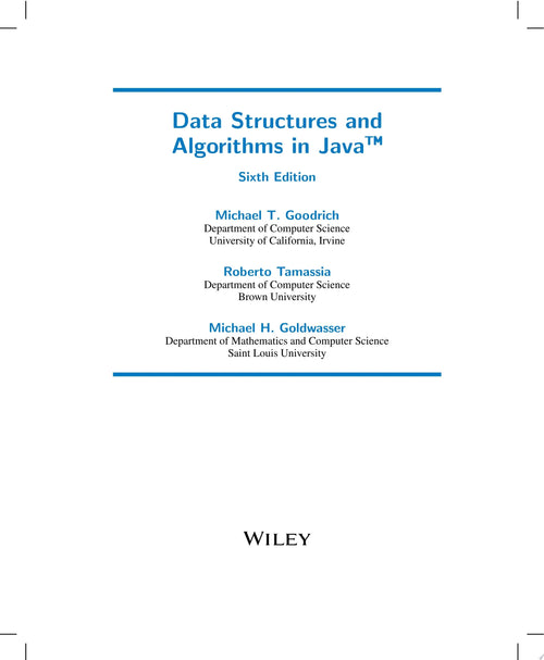 Data Structures and Algorithms in Java by Michael T. Goodrich