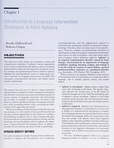 Language Intervention Strategies in Aphasia and Related Neurogenic Communication Disorders by Roberta Chapey